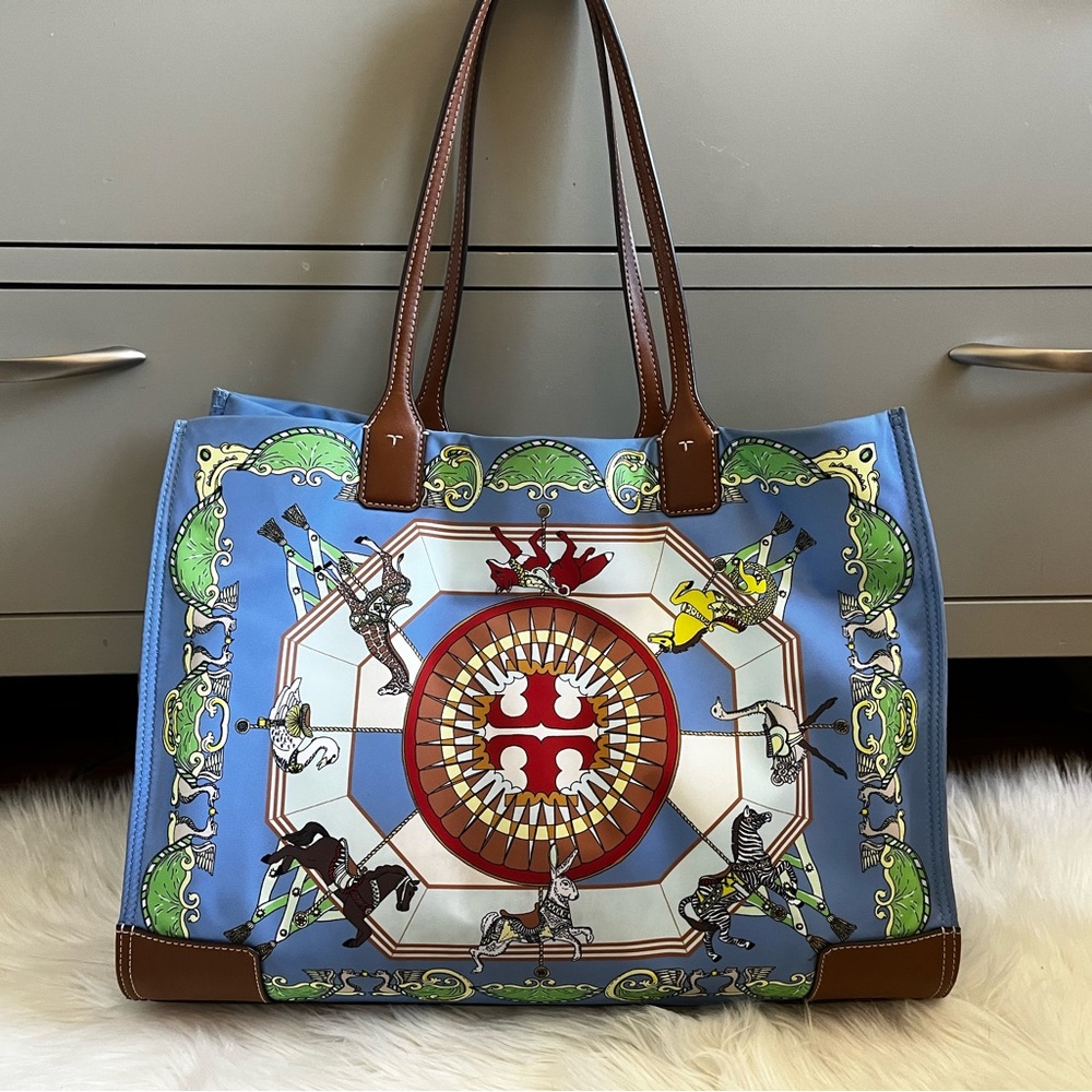 Tory Burch Limited Edition Ella Carousel Tote – Spring 2023